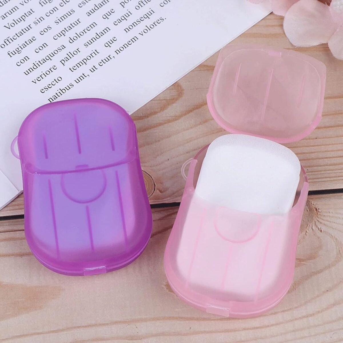 Travel Paper Soap Sheet with Mini Box (20 Sheets in a Pack Approx / Mix Color) - Image 7