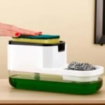 2 in 1 Plastic Dish Soap Liquid Dispenser Sponge Holder (1 Set) - Image 8