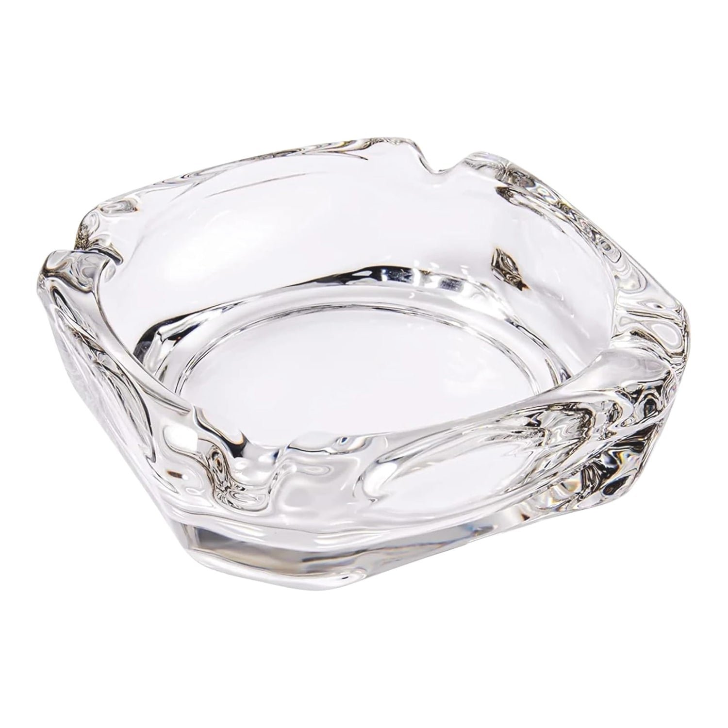 014_e9b9a920-9e2d-4de9-ba04-c328517fbcfa.jpg Glass Brunswick Crystal Quality Cigar Cigarette Ashtray Round Tabletop for Home Office Indoor Outdoor Home Decor - Image 1