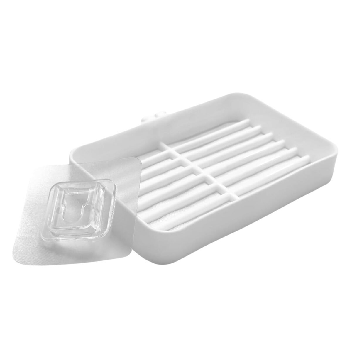 Bathroom & Kitchen Soap Holder: Self-Adhesive (Plastic Box) - Image 1