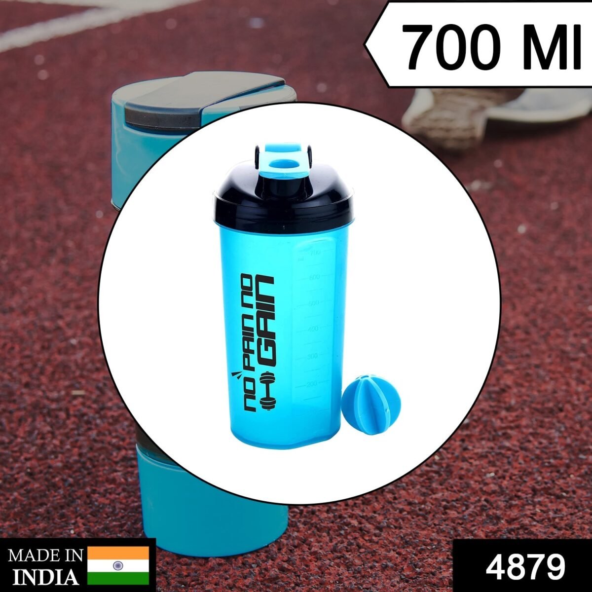 700ml Protein Shaker Bottle with Powder Storage 3-Compartment Gym Shake - Image 2