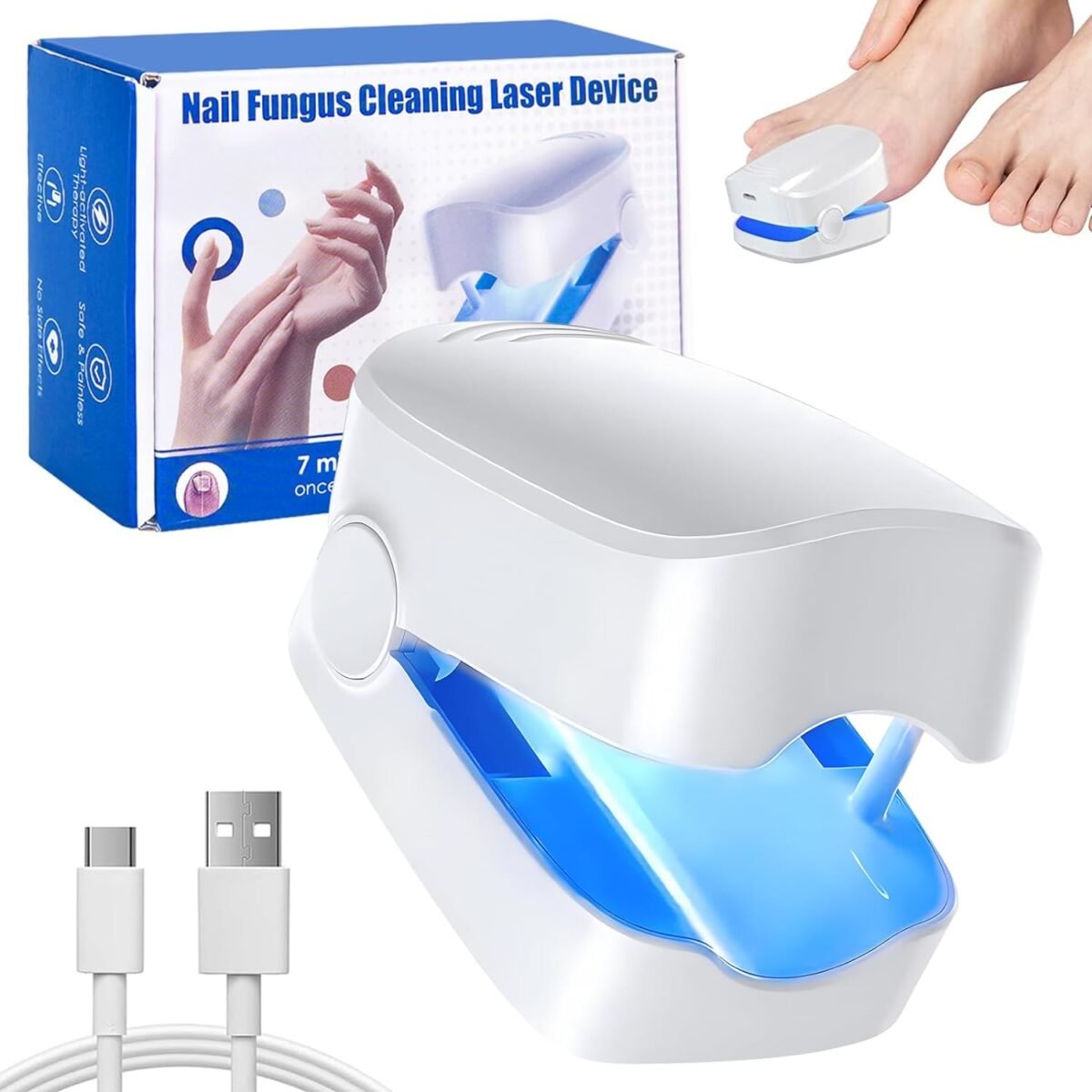 Rechargeable Nail Fungus Laser – Anti-Fungal Device for Toenails, Hands & Feet (Home Use) - Image 1