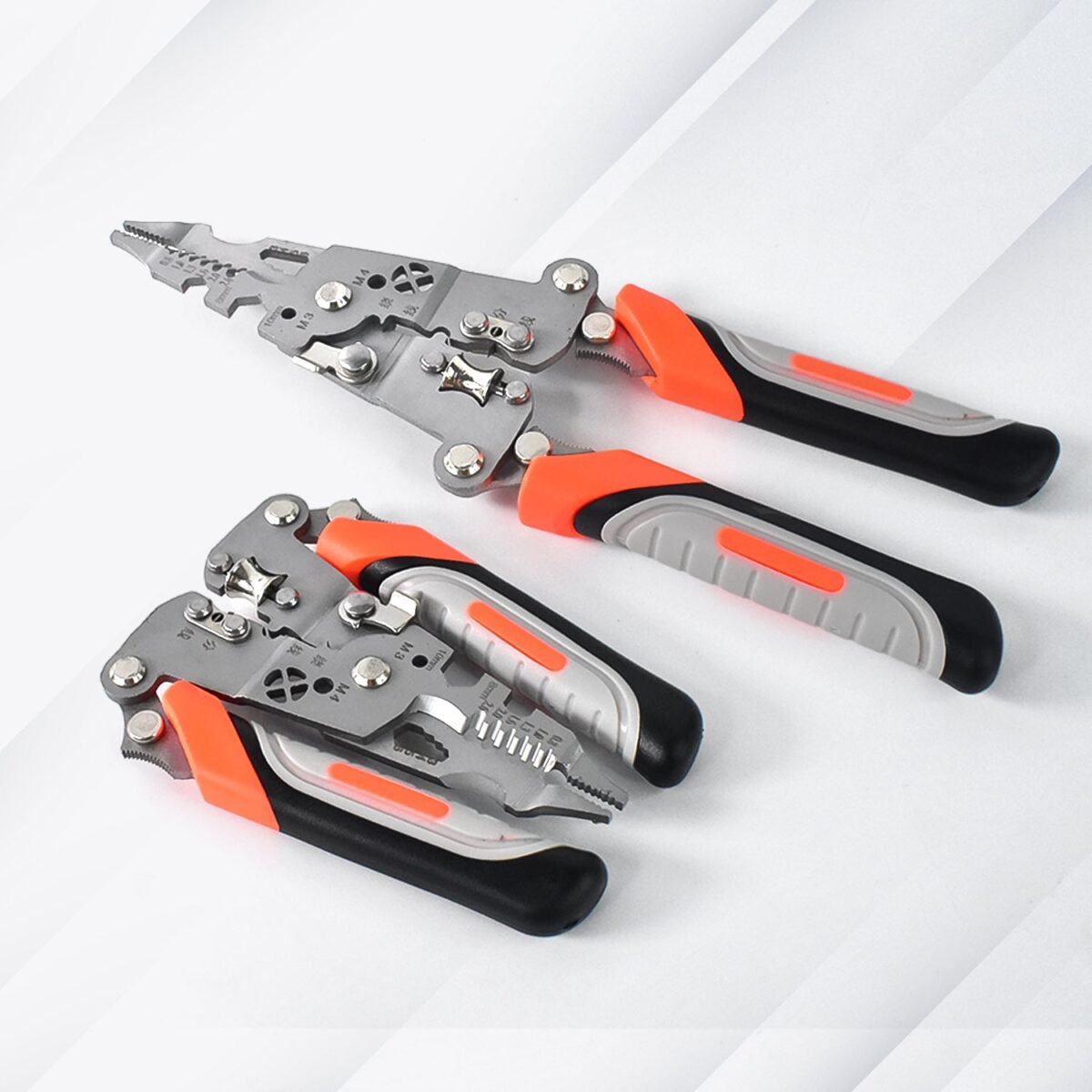 8 in 1 Wire Stripper Pliers, Soft Grip - Image 1