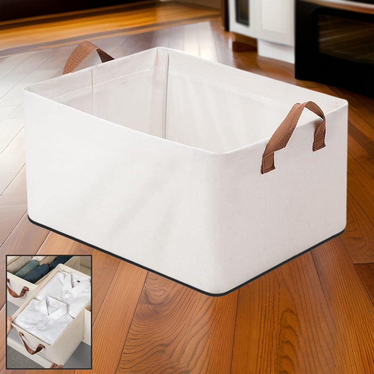 Cloth storage baskets, closet storage bins (42×28 Cm) - Image 4