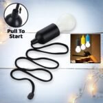 LED Pull Cord Light – Hanging Black LED Bulb (1 Pc)