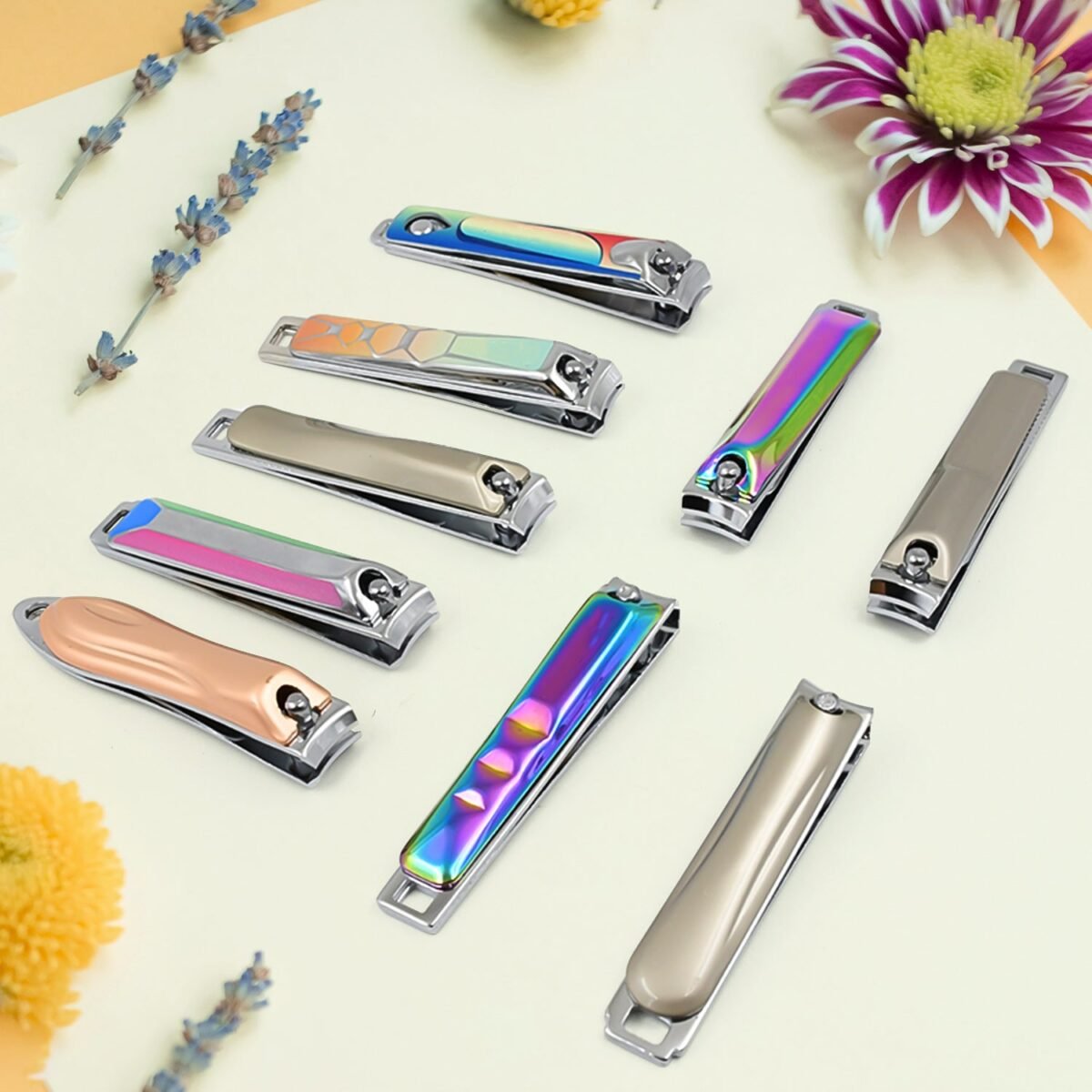 Stainless Steel Folding Portable Large Nail Clippers with Nail File (1 Pc / Mix Design) - Image 1
