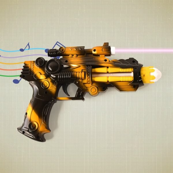 TTG LED Laser Gun Toy – Battery Operated Space Blaster with Flashing Lights & Sound (1 Set)
