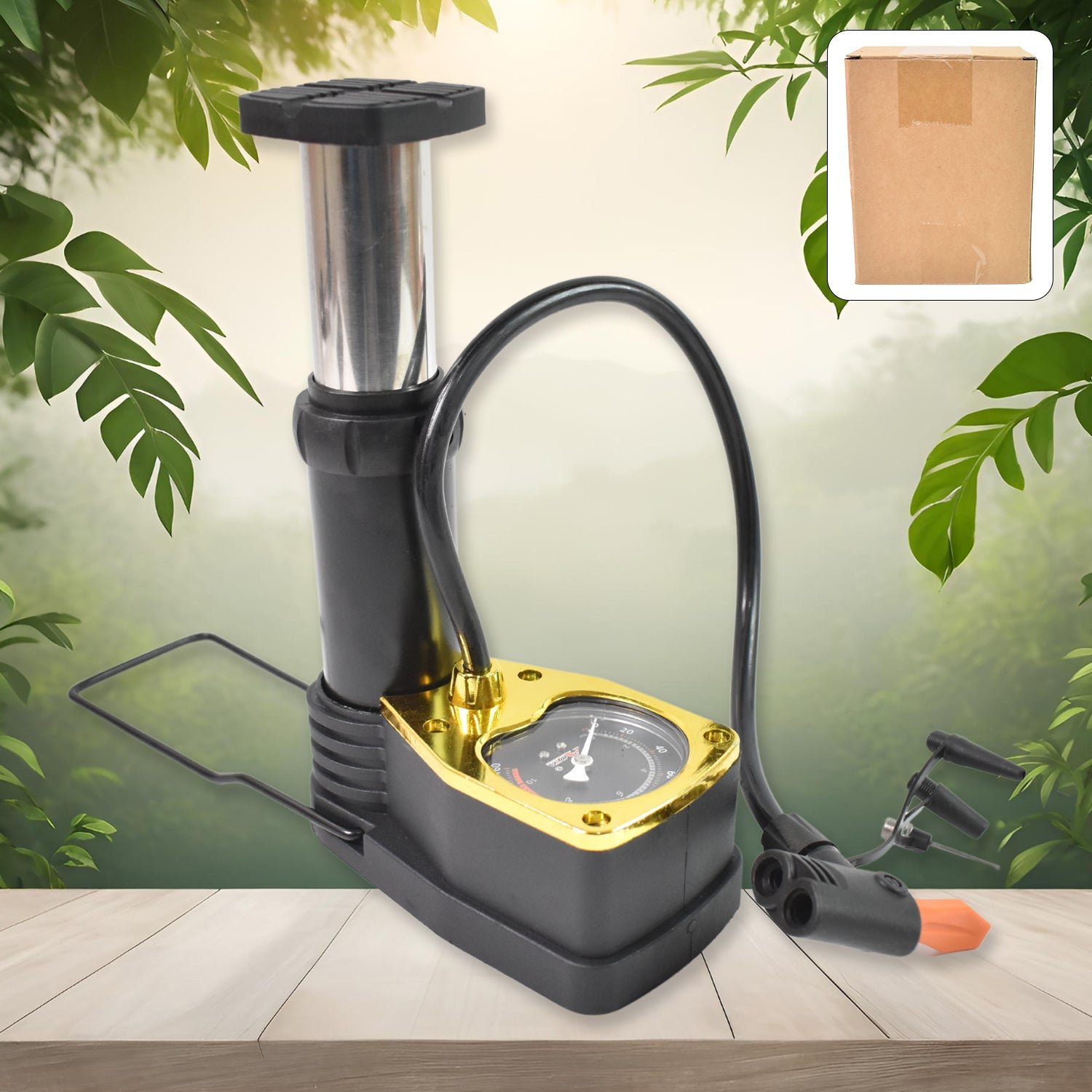 01_2316dfc6-4f67-4f92-8a88-23e1cba5c8bd.jpg Portable High Pressure Foot Air Pump with Needle (1 Pc) - Image 1