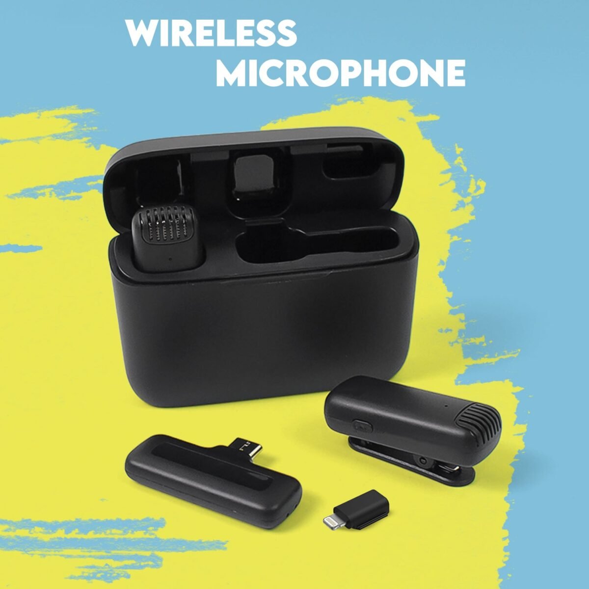 Wireless Microphones, Collar Mic for All Smart Phone / Type-C  (1 Set) - Image 1