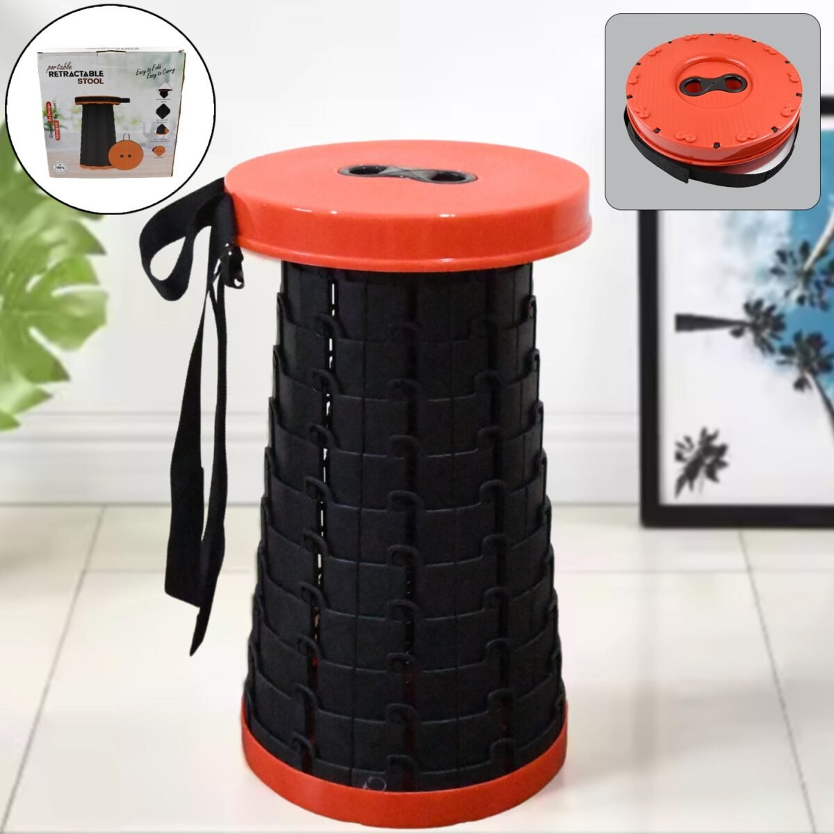 Retractable Folding Stools (1 Pc) - Image 1