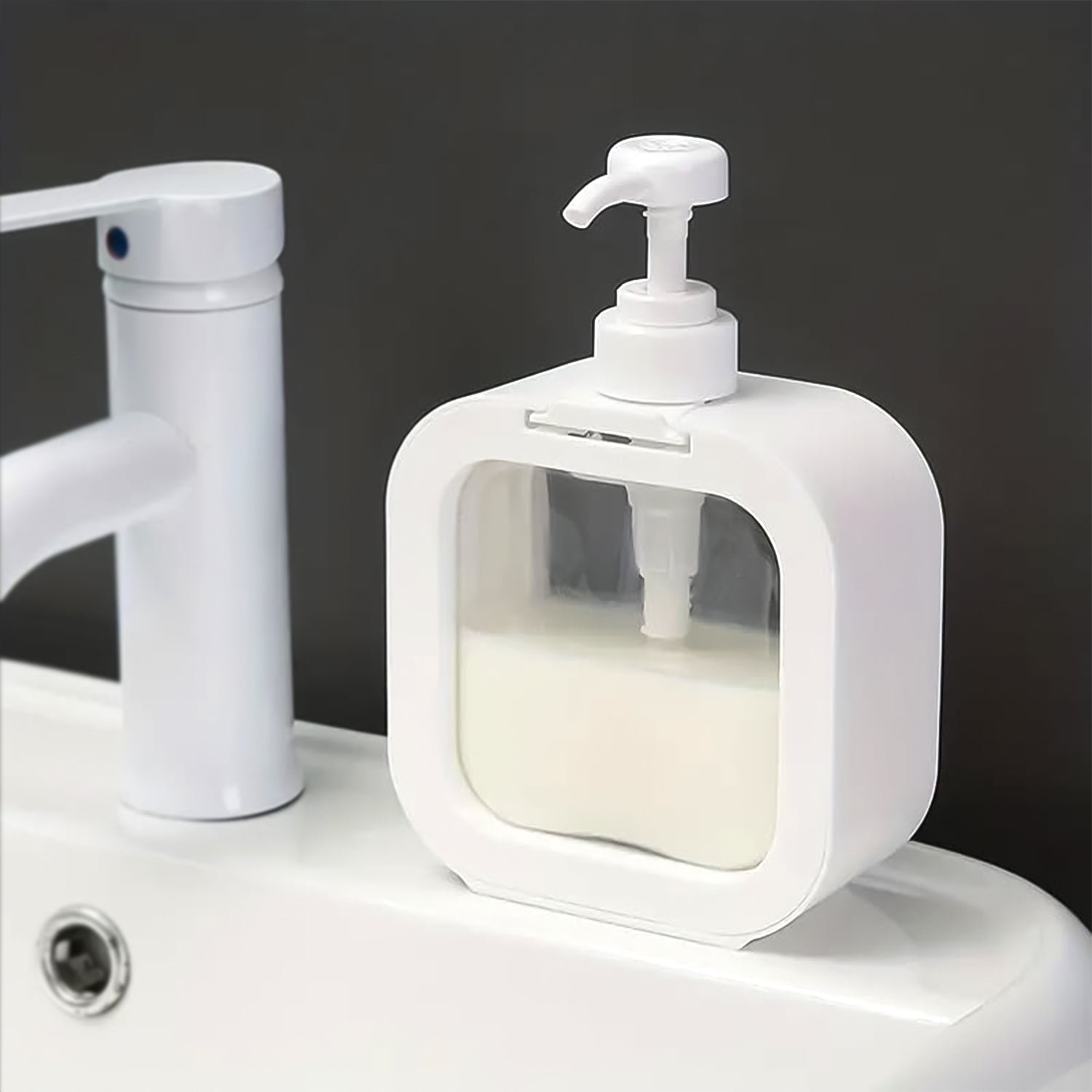 01_328a3805-660e-4567-8253-b07d1d2f72db.jpg Snap sink Dispenser Plastic Clear Empty Pump Lotion Bottles (1 Set) - Image 1