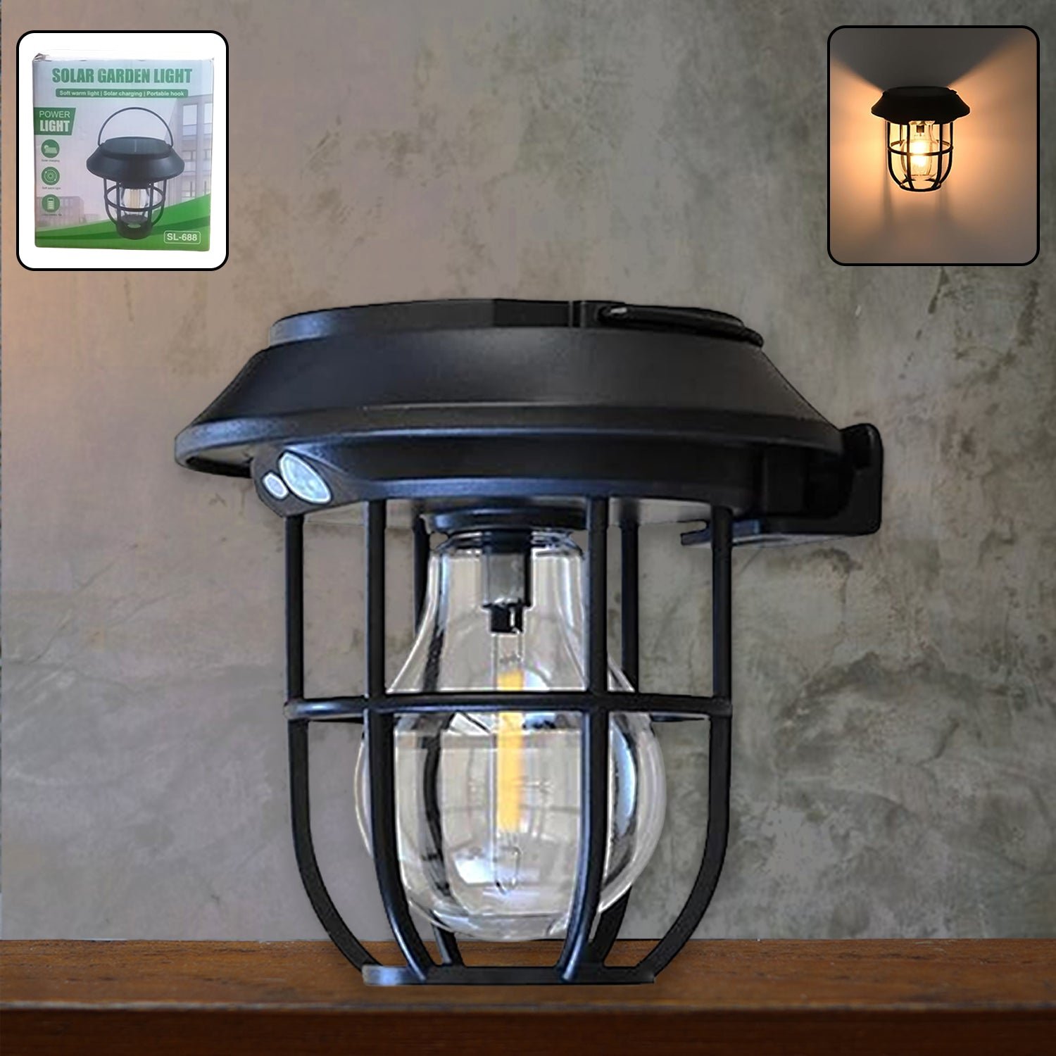 01_348c116f-4043-4f74-92bb-9f86abc617c3.jpg Solar Lantern Wall Lights Fixtures with Motion Sensor (1 Pc) - Image 1