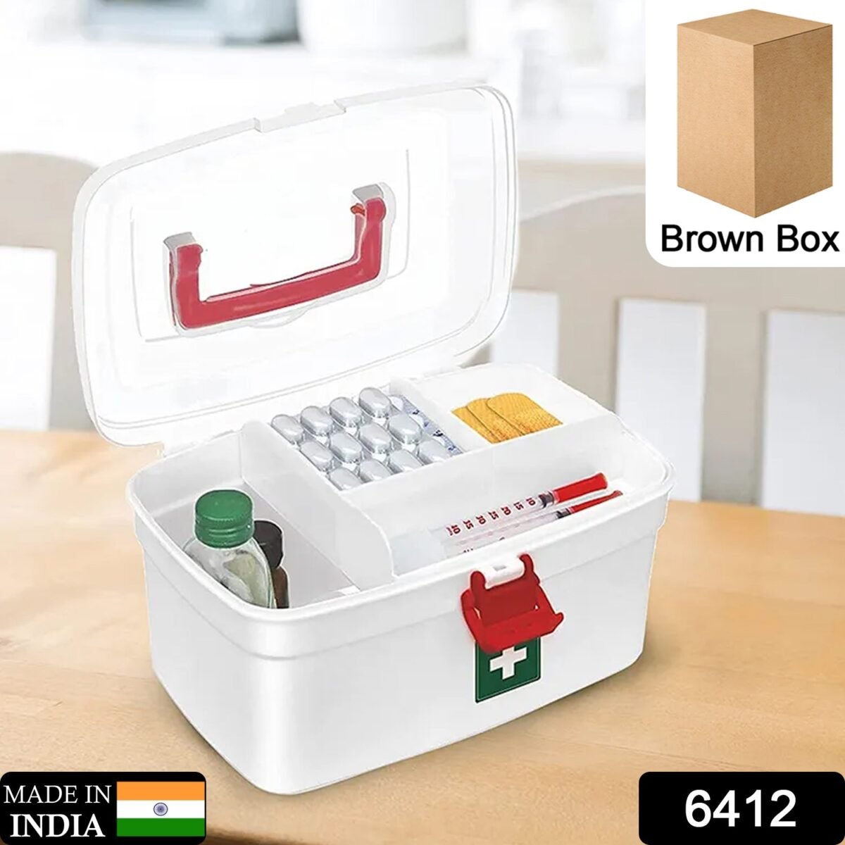 Medical Storage Box with Detachable Tray & Handle - Image 2