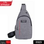 Waterproof Anti-Theft Crossbody Fanny Pack with USB Charging & Earphone Hook (Grey/Blue) - Image 2