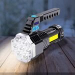 Portable Flashlight / Torch  COB 7LED Hand Light USB Rechargeable Light with Side Light (1 Pc)