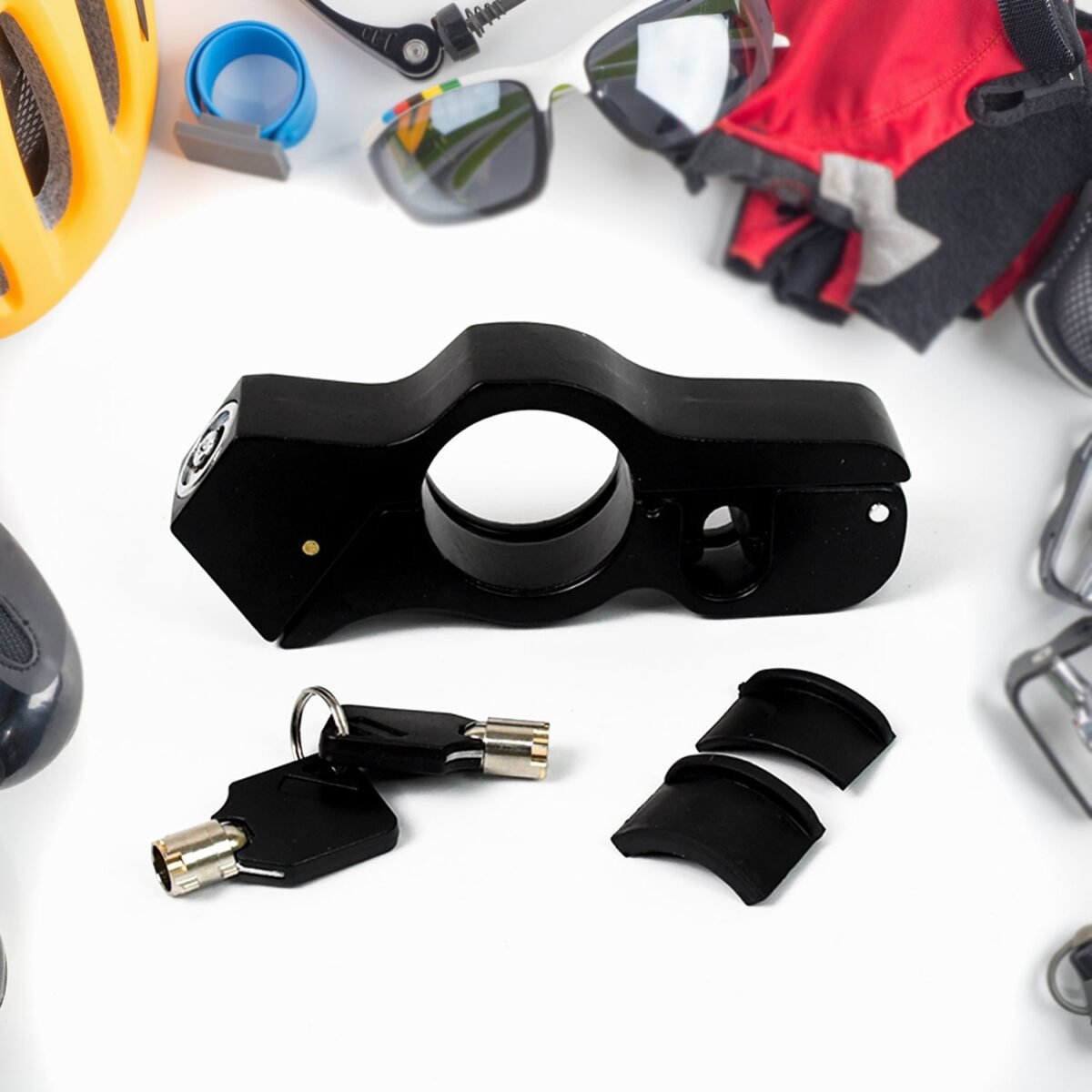 Motorcycle Grip Lock Universal Motorcycle Handlebar Throttle Grip Security Lock - Image 1