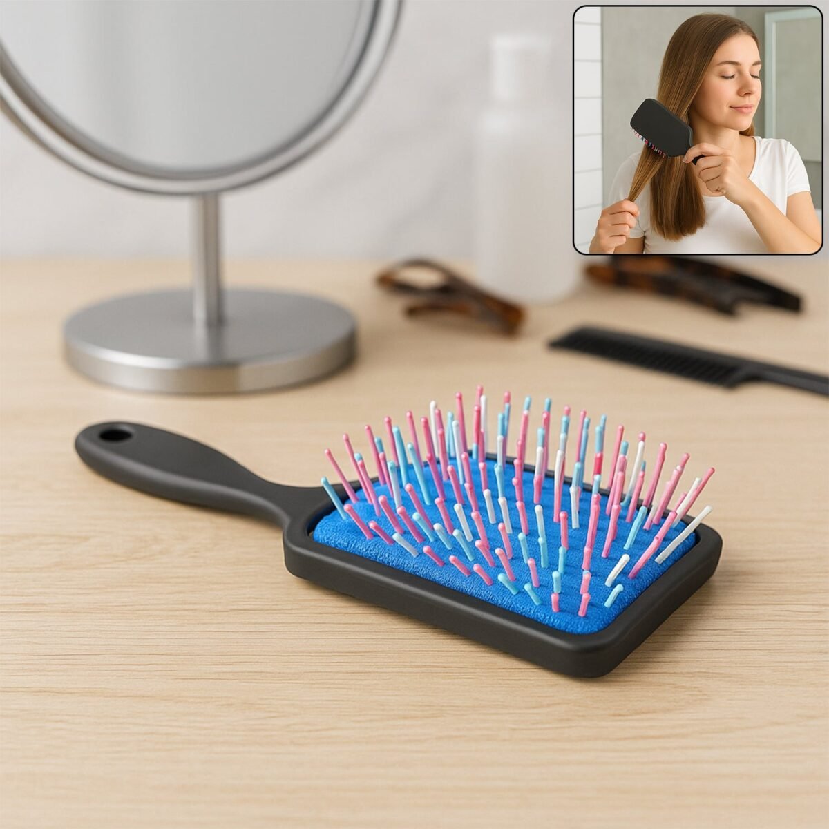 Massage Comb, Massage Hair Brush (1 Pc), Hair accessories - Image 1