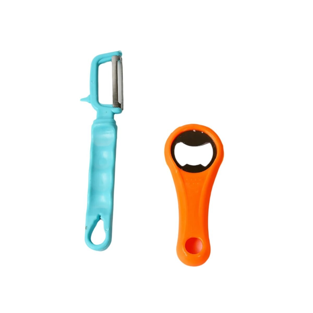 Vegetable Fruit Peelers Slicer & Bottle Opener, Kitchen Peeler For Veggie Fruit Potato Carrot, Bottle Opener With Plastic Handle Bottle Openers Wine Bottle Opener Cold Drink Bottle Opener (2Pc) - Image 1