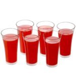 Stylish look Plastic Juicy Glass, Transparent Glasses Set 300ml (6pcs) - Image 3