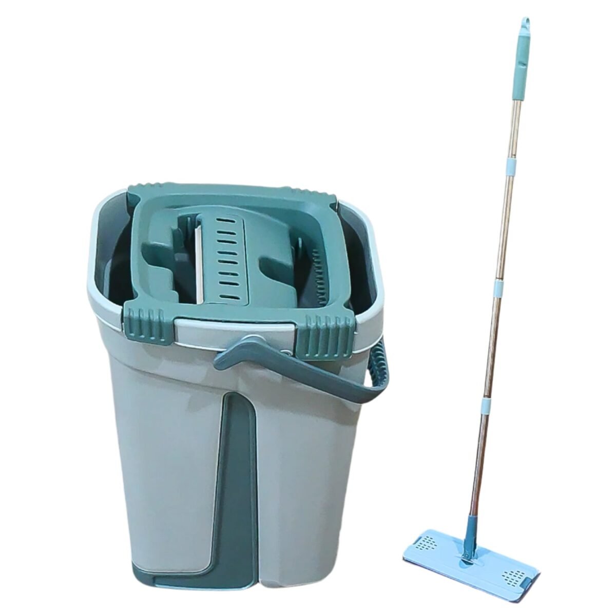 Scratch Cleaning Mop with 2 in 1 Self Clean Wash Dry Hands Free Flat Mop - Image 1