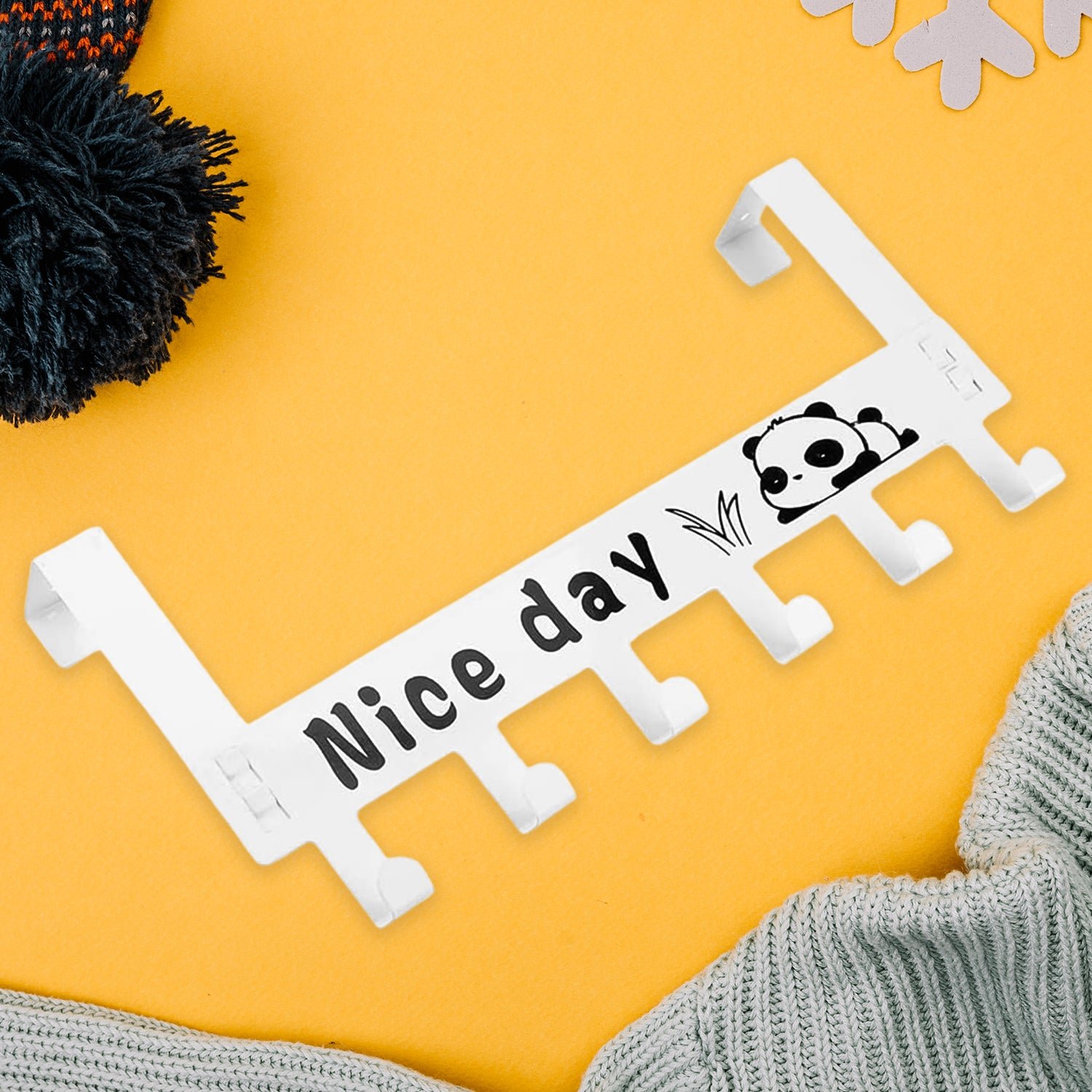 01_49debe23-c7c0-44b5-a779-b8df2c876003.jpg Heavy-Duty Carbon Steel Door Hook Hanger Rack (1 pc / 6 Hook / White) - Image 1