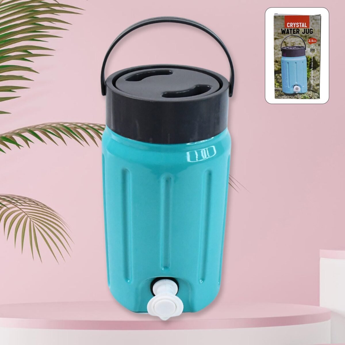 Insulated Water Jug with Tap Leakproof, Travel Cooler (2.5 Ltr) - Image 1