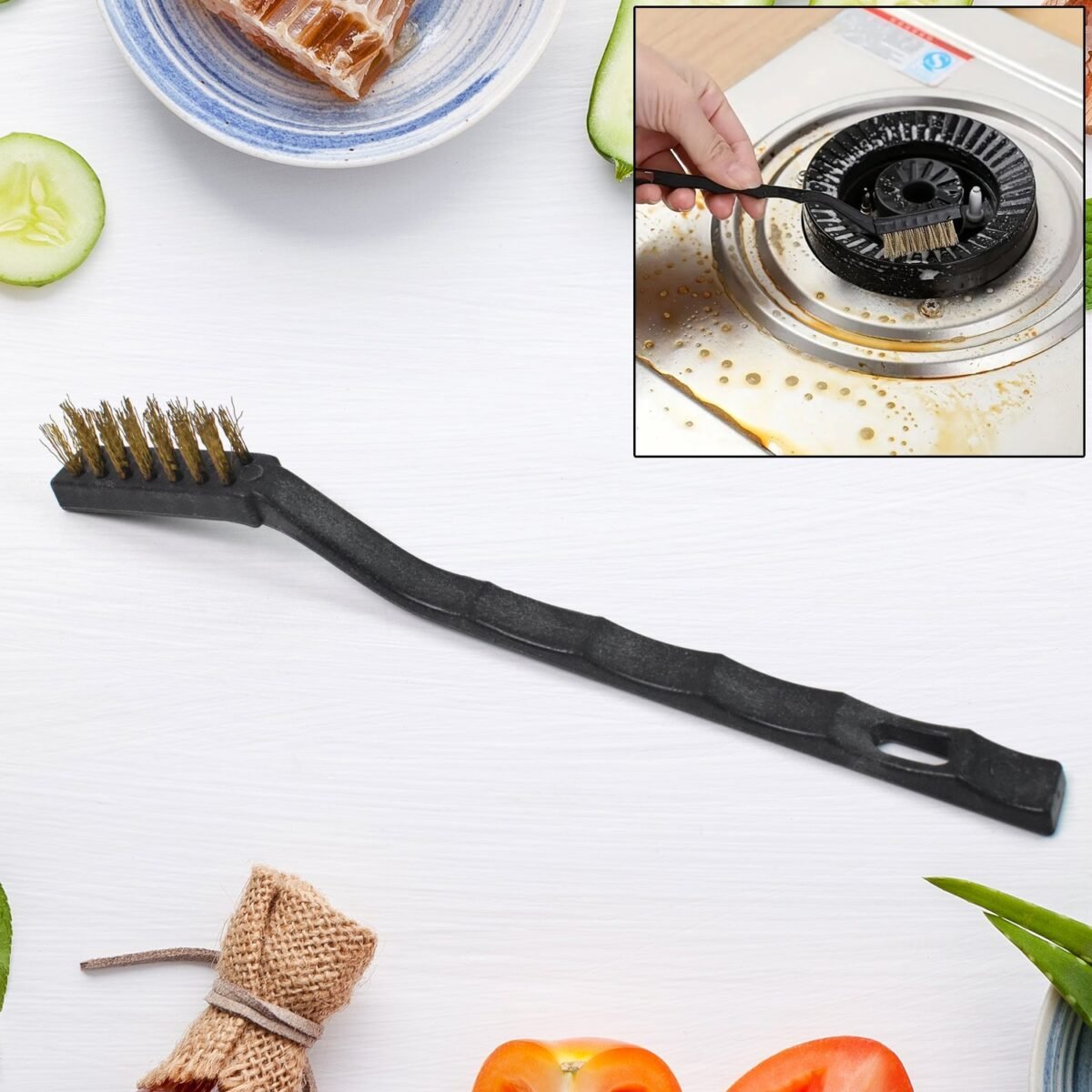 Mini Wire Brush, Brass Wire Brush (1 Pc) - Image 1