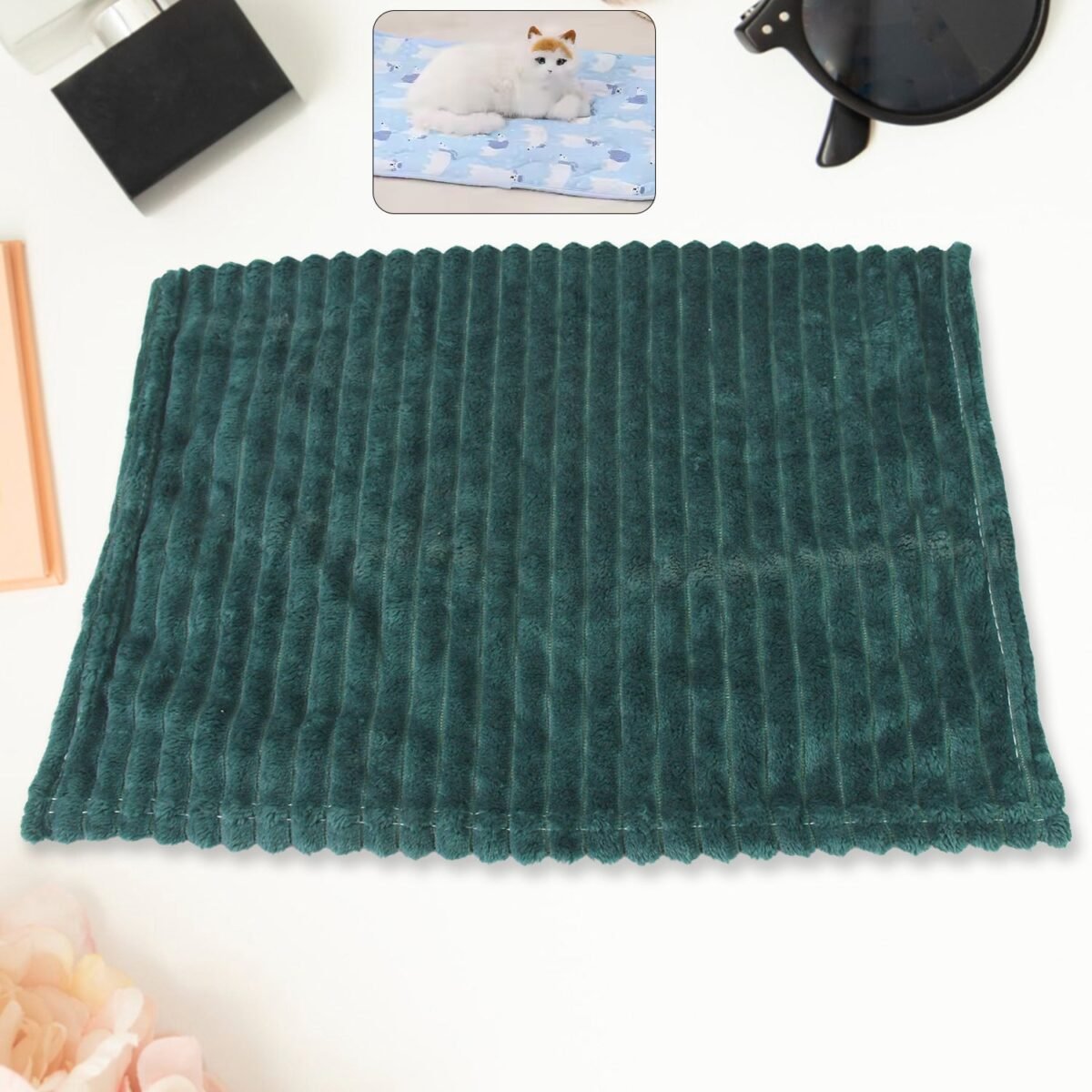 Pet Soft Cat Dog Blanket / Towel, Warm Sleep Mat (70×50 Cm / 1 Pc / Mix Color & Design) - Image 5