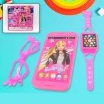 Barbiee Musical Phone, Watch & Glasses Set for Girls – ABS Calling Toy (3-Piece, Battery Not Included)