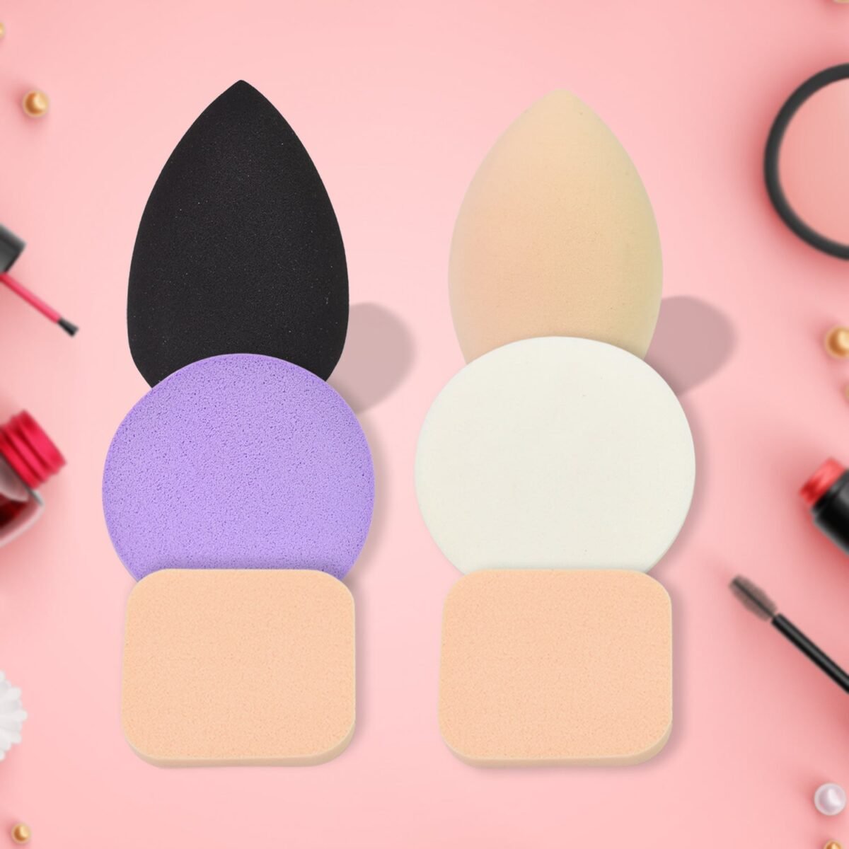 Makeup Sponges Set, Perfect for Liquid, Cream, and Powder (6 Pcs Set) - Image 1