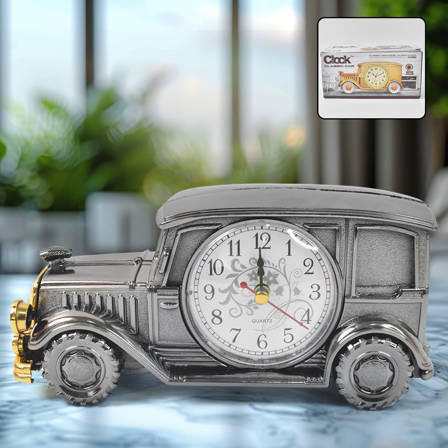 01_639b5552-e743-4680-b5c2-ac5184c071ed.jpg Car Model Clocks, Pen Holder Function ABS Material Alarm Clock for Office Desk for Bedroom - Image 1