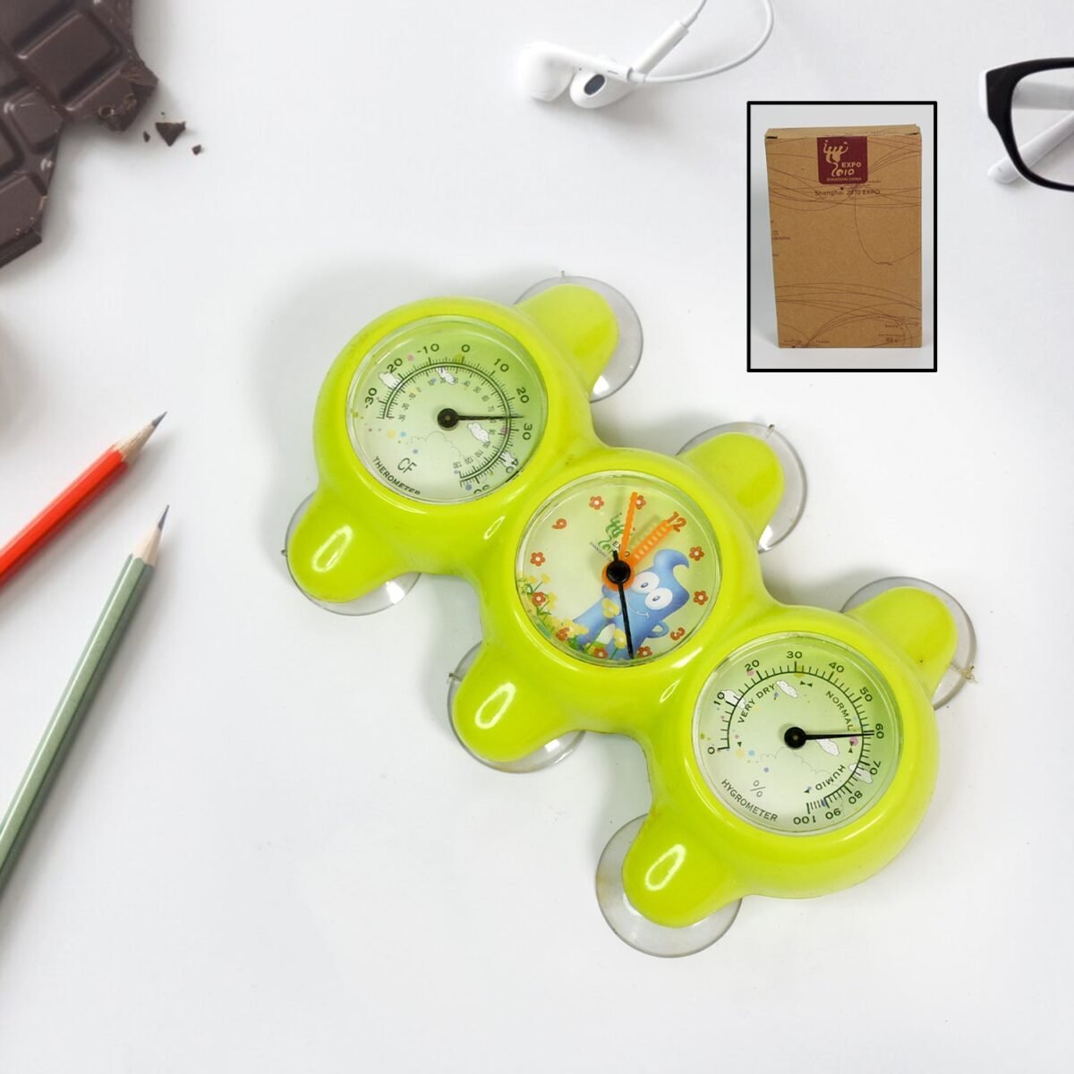 Plastic 3 in 1 Precision Desktop Clock (1 Pc) - Image 1