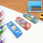 Car-Shaped Metal Compass Box (1 Pc): Pencil Case for Kids, Stationery - Image 6