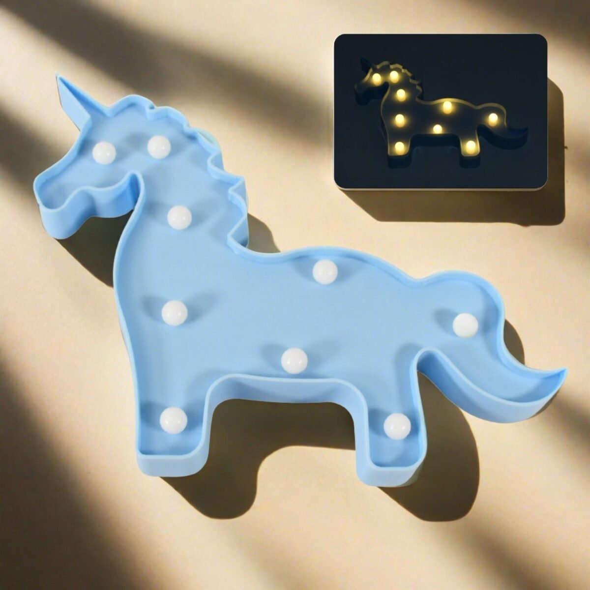 3D LED Night Light Table Lamp for Party Birthday Wedding Atmosphere, Battery Operated Decorative Light Nursery Lamp for Bedroom and Wall Decoration For Children Bedroom Wall, Light (1 Pc / Battery Not Included) - Image 1