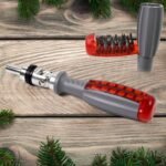 Multi Bits Ratchet Screwdriver Set, Adjustable Angle Two-Way Ratcheting Screwdriver (1 Set)