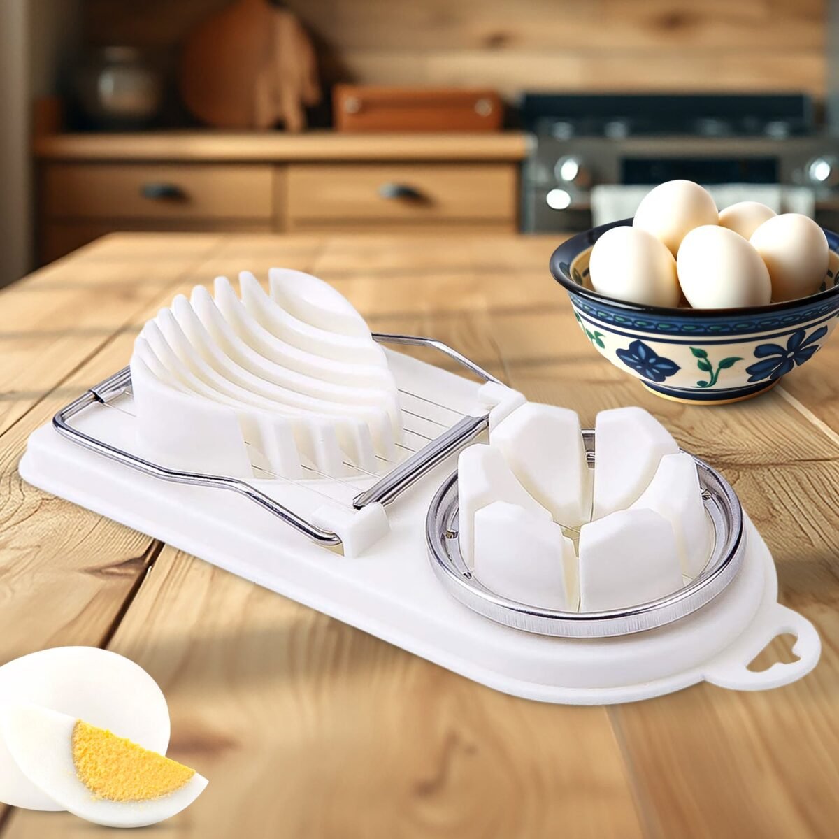 2 In 1 Egg Slicer, Egg Cutter For Hard Boiled Eggs - Image 3