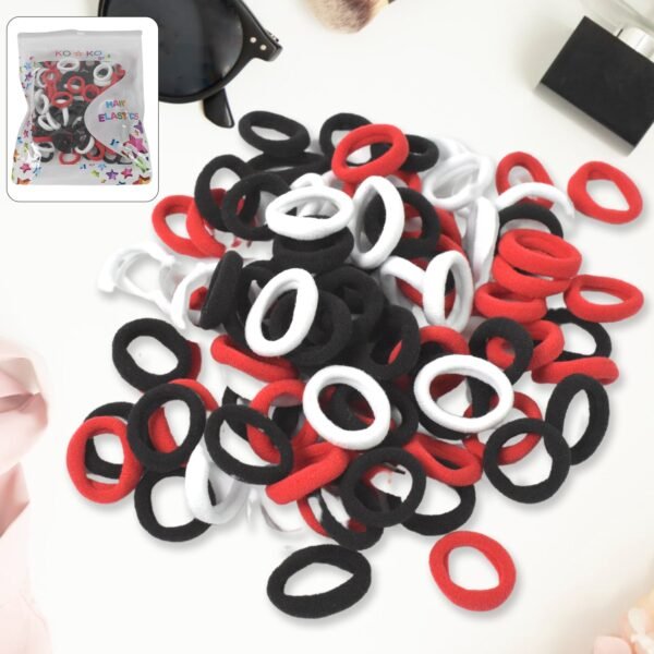 Small Hairbands Bands for Hair Rubber Bands (Pack of 50 / Multicolour), Hair accessories