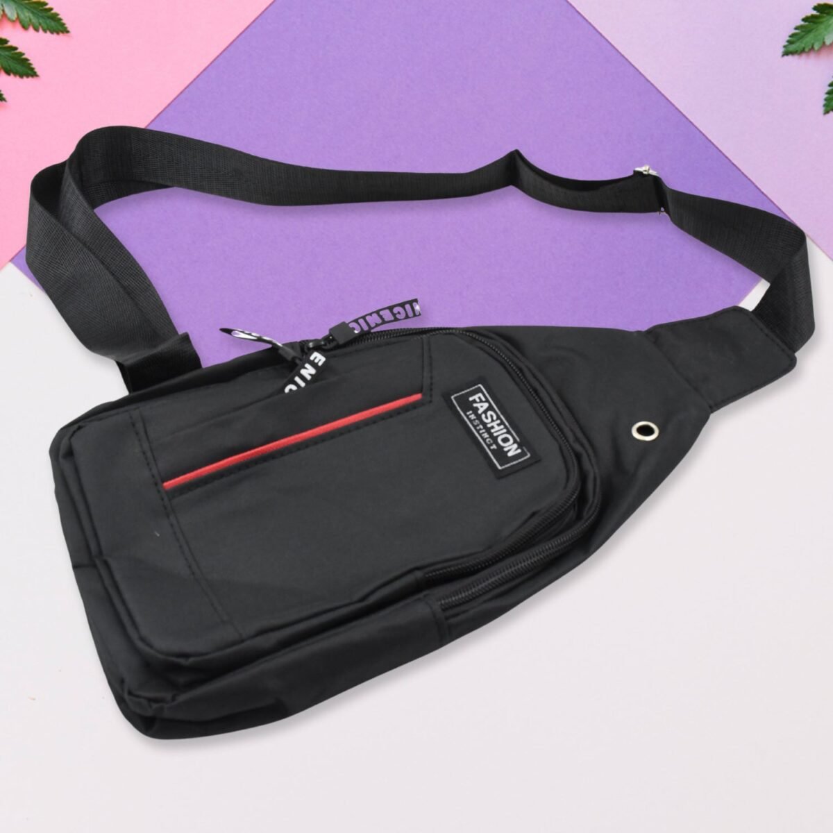 Waterproof Anti-Theft Crossbody Fanny Pack – (1 Pc, Black & Grey) - Image 1