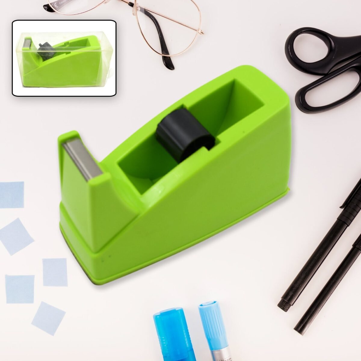 Plastic Tape Dispenser Cutter – Heavy Duty Stationary Tape Cutter for Home, Office, School Use (1 Pc / 515 gm) - Image 1
