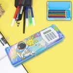 Magnetic Geometry Box - Double-Sided Pencil Case with Calculator for Students