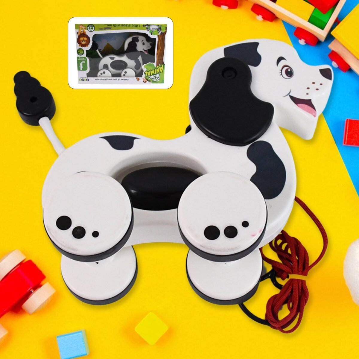 Dog Pull Along Toddler Toy with Attractive Design (1 Pc) - Image 1