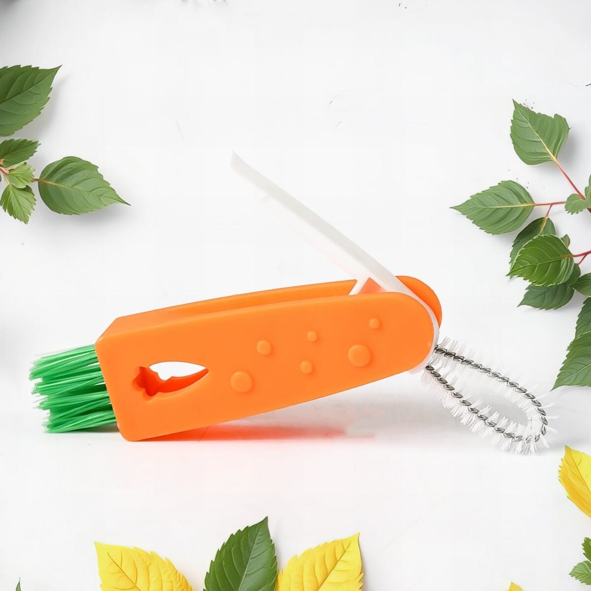 3-in-1 Multifunctional Cleaning Brush Set – Mini Bottle, Cup & Lid Cleaner (1 Pc) - Image 1