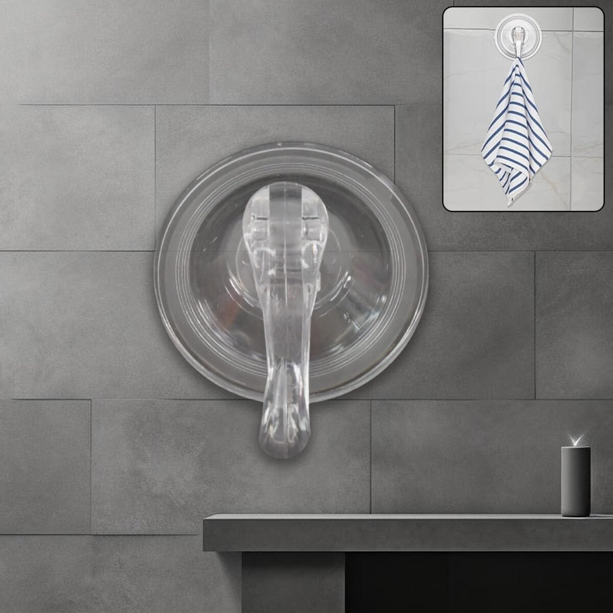 Plastic Suction Cup Hook (1 Pc) - Image 1