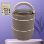 Ganesh Smart Stack 2-Layer Stainless Steel Leak-Proof Lunch Box for Office, School, Picnic