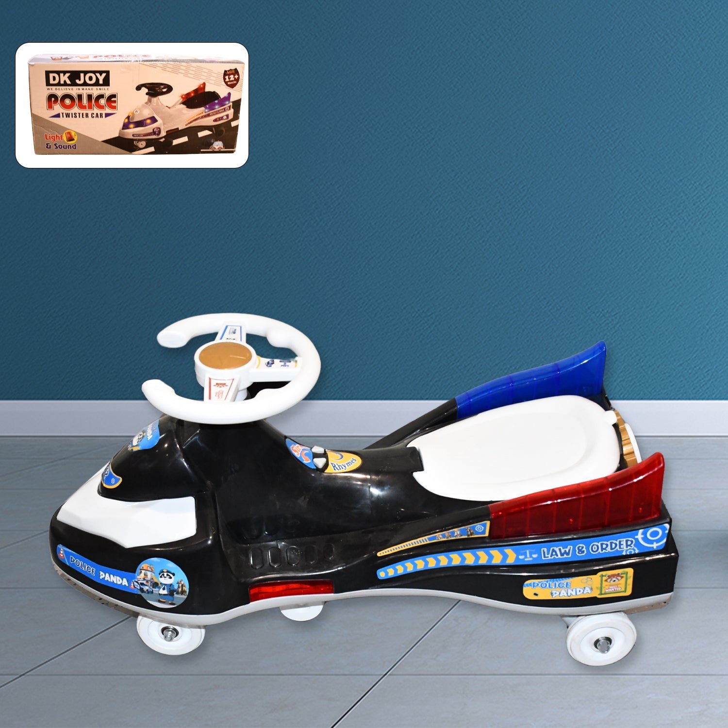 01_bf65e3c8-5032-4db5-b211-78ee92a69bc0.jpg Twisted Police Ride-On Toy Car for Kids With Musical with Lights - Image 1