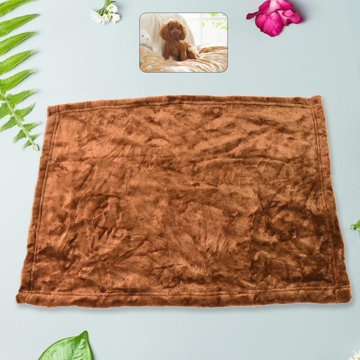 Pet Soft Cat Dog Blanket / Towel, Warm Sleep Mat (60×45 Cm / 1 Pc / Mix Color & Design) - Image 1