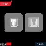 Adhesive Plastic Wall Hooks - Heavy Duty (1 Pair) - Image 2