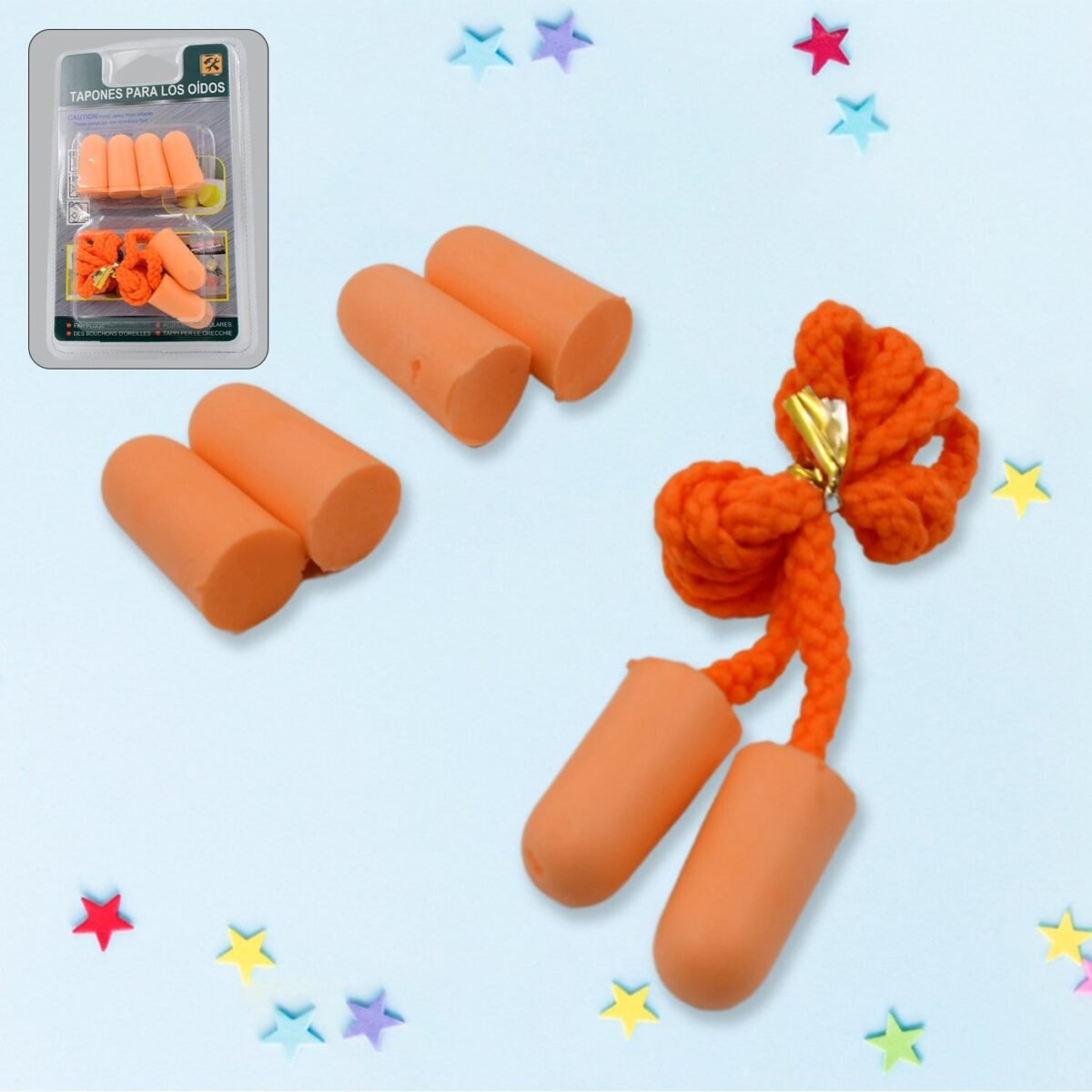 Earplugs Soft Foam Earplugs Sleeping Noise Cancelling for Hearing Protection (3 Pairs) - Image 1