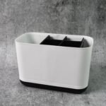 6 Compartment Multi Purpose Organizer Toothbrush Holder Stand Plastic Caddy (1 Pc) - Image 3