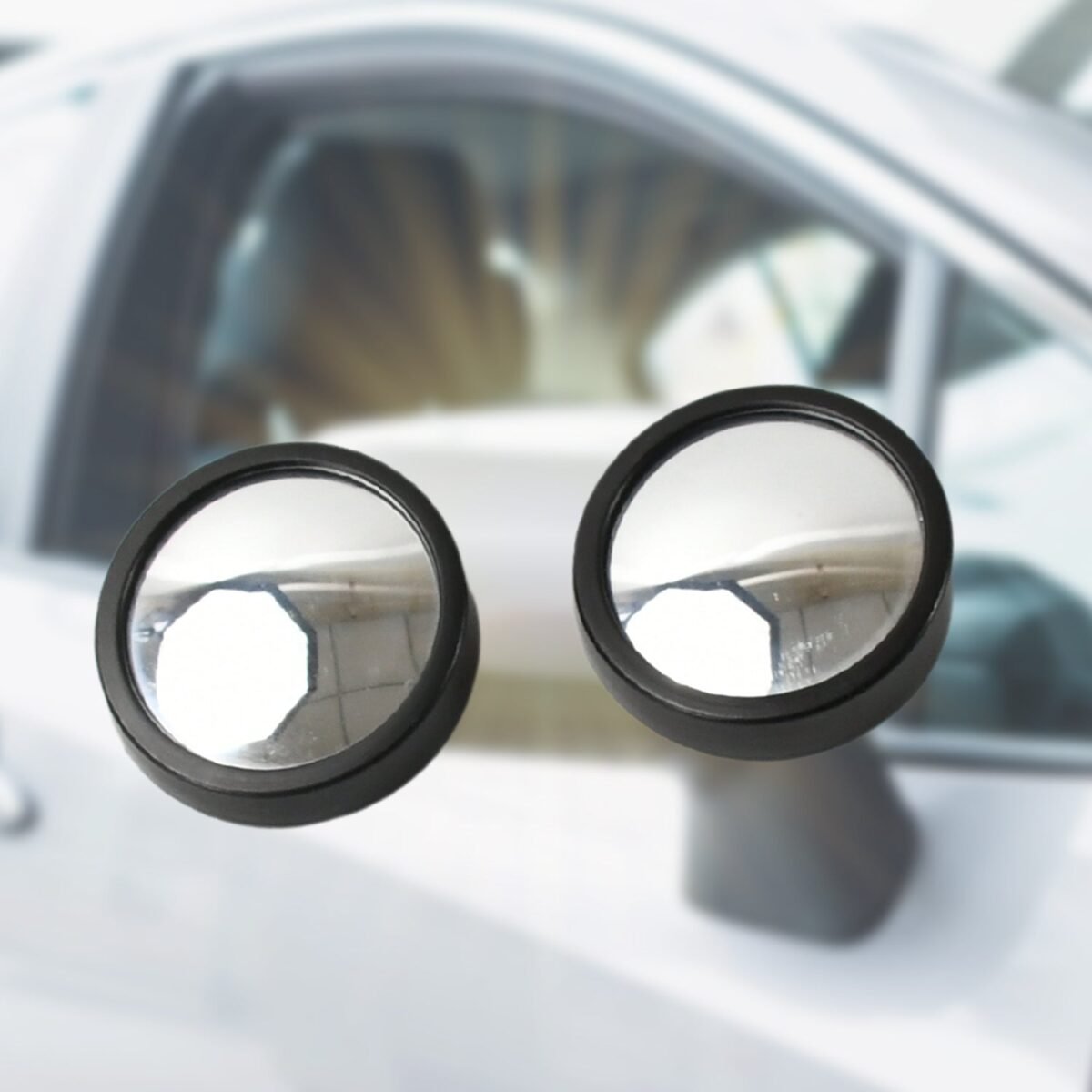 Car Blind Spot Mirror – HD Glass, Convex & Frameless (2 Pcs Set) - Image 1